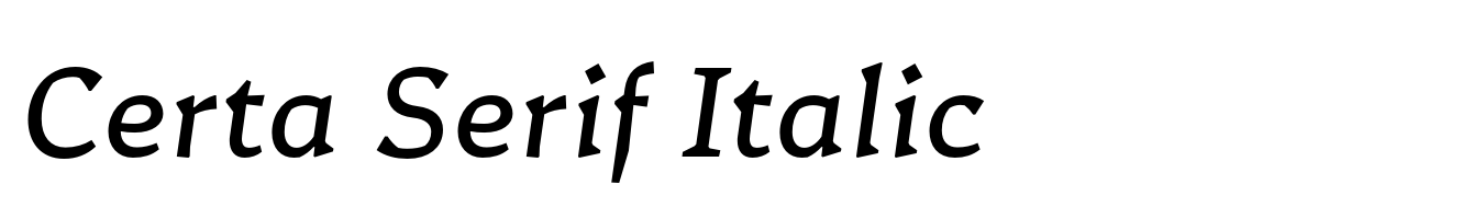 Certa Serif Italic